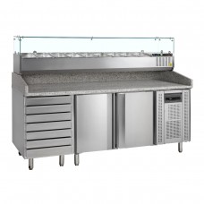 Стіл холодильний для піци TEFCOLD-PT1310 + GVC38-200 Стіл холодильний для піци TEFCOLD-PT1310 + GVC38-200
