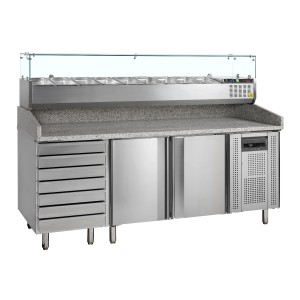 Стіл холодильний для піци TEFCOLD-PT1310 + GVC38-200